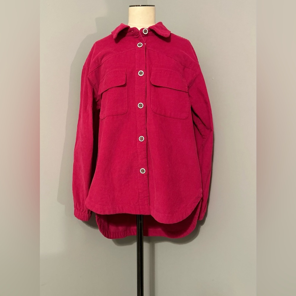 Velvet Heart hot pink corduroy jacket size M